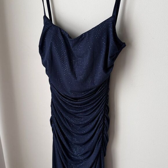 Windsor Navy Blue Tatum Formal Glitter Mermaid Dress - Picture 6 of 9